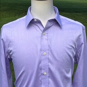 Black and Brown 1826 Lavender Fabric Button-Down L/S Men's Shirt Size16.5-35